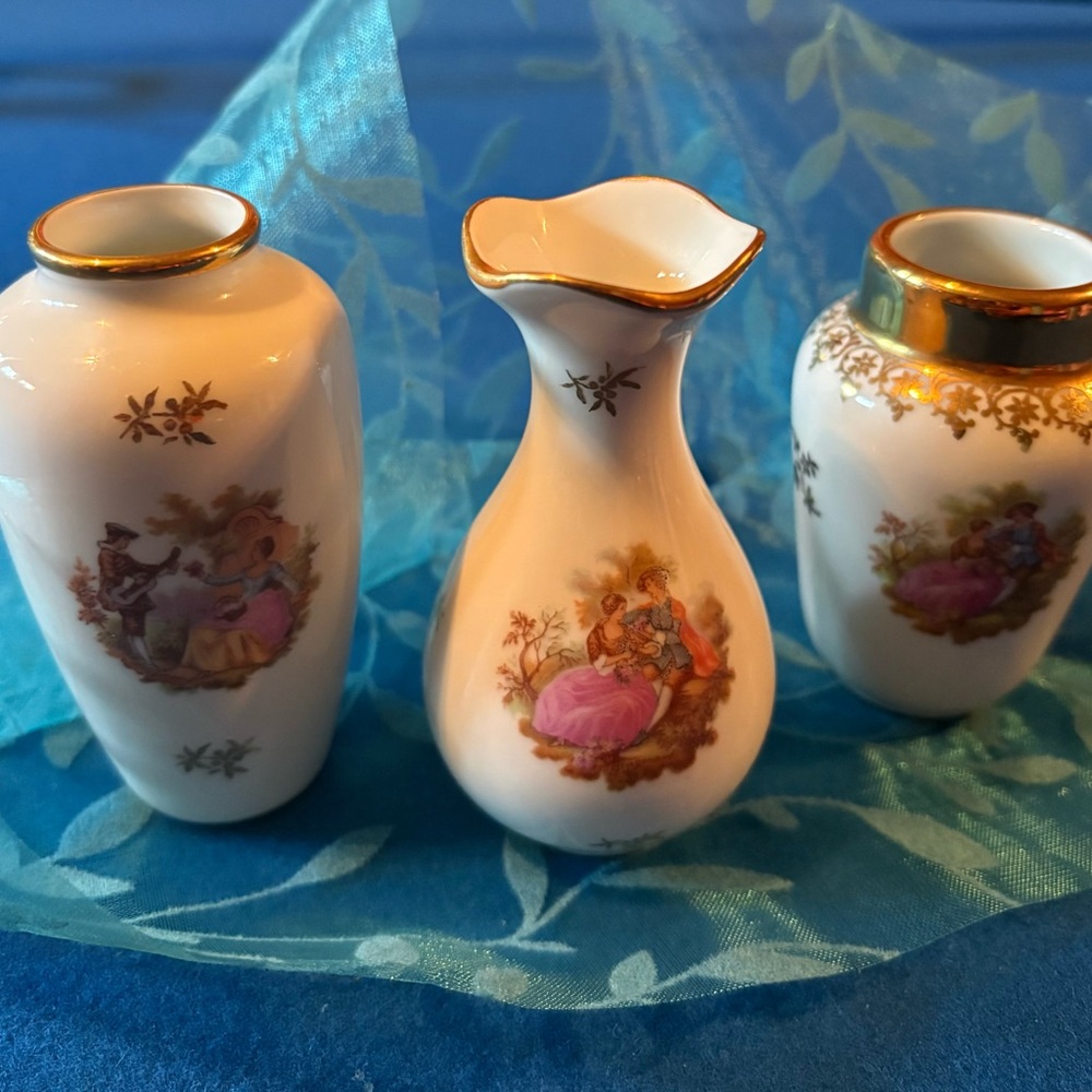 Limoges Mini Porcelain Vase Set